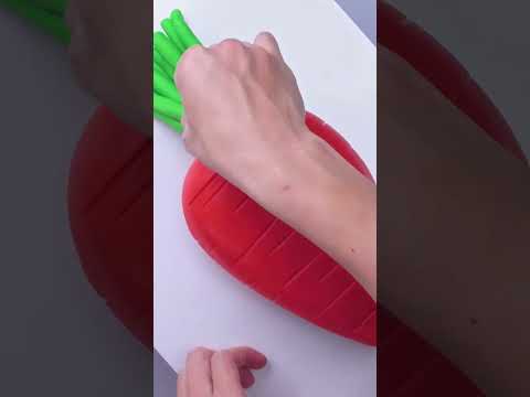 Unique Strawberry Carrot Shaped Cake #Shorts