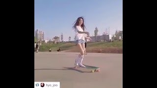 VIRAL Korean LONGBOARDING GIRL Hyo Joo skating to Kero&#39;s &quot;So Seductive&quot;