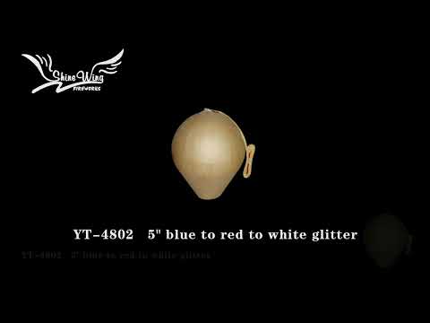 YT 4802 5 inch blue to red to white glitter ghost peony