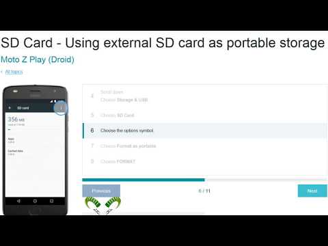 ☑️ Moto Z Play External SD Card as Portable storage