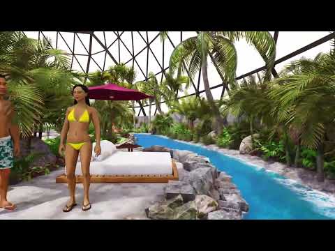 Dome Sea Beach Resort 3d Animation