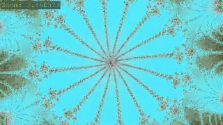 Deep zoom into the Mandelbrot to e607 (2012 keyframes)