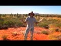 Indigenous Television Presenter Johnny Murison demonstrating 'How to Throw a Boomerang'