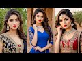 4K AI ART Indian Fashion Showcase Emma011 Pixcelvibe Lookbook Model Fashion Aiart Vertical