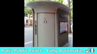 Fully automatic and self cleaning public toilet in Paris France