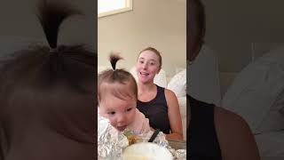 One second of distraction… and my food has a new owner 😂👶#ToddlerLife #FoodThief #FunnyKids