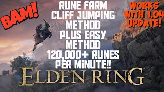 Elden Ring 120,000 Runes Per Minute! Cliff Jumping Rune Farming Method Plus Easy Method Also!
