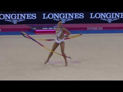 Boglarka KISS (HUN) ribbon - 2015 Stuttgart worlds Qualifs