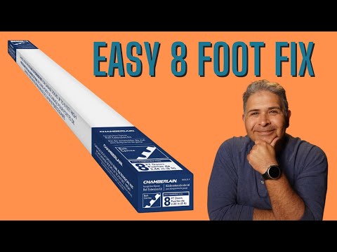 Pro tips to EASILY extend a CHAMBERLAIN garage door rail assembly for 8 foot doors.