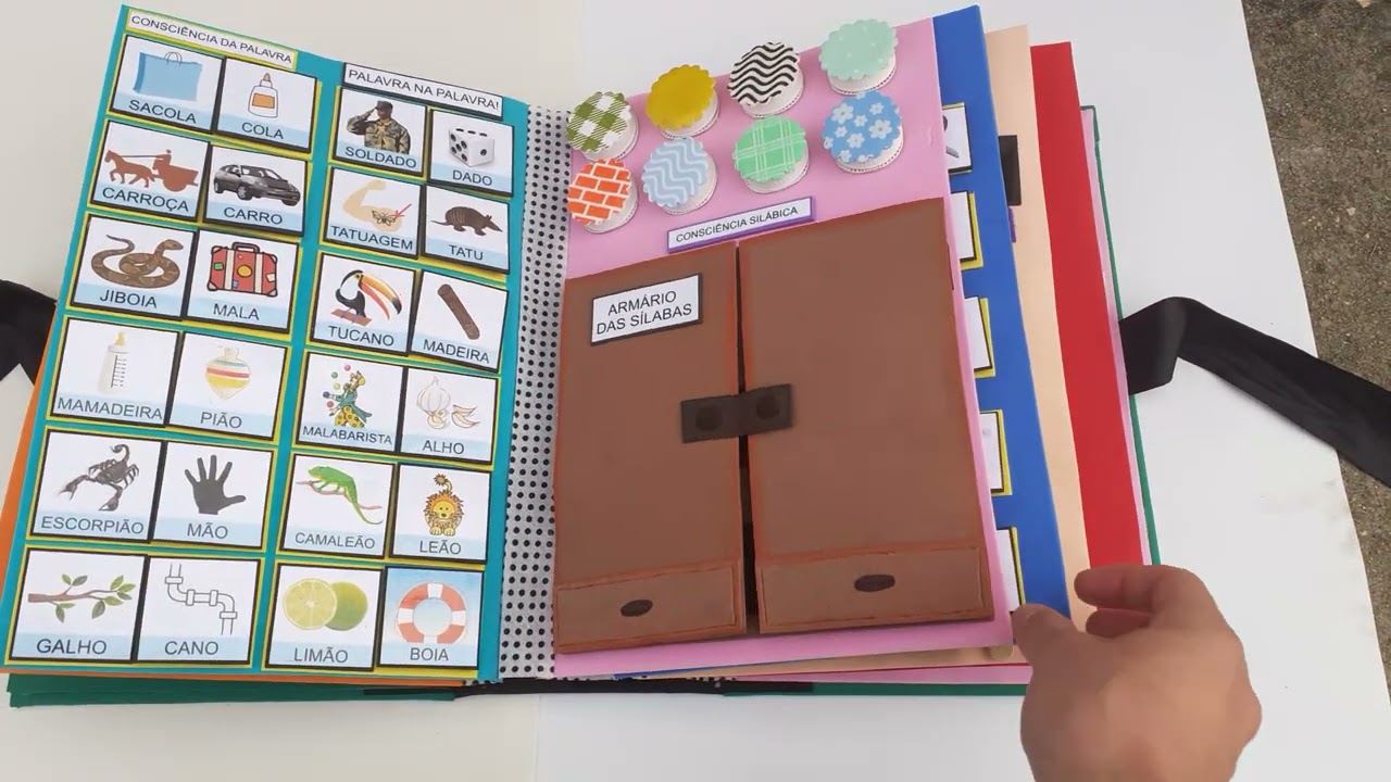 Livro sensorial para alfabetização