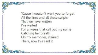 Further Seems Forever - There Now I've Said It Lyrics