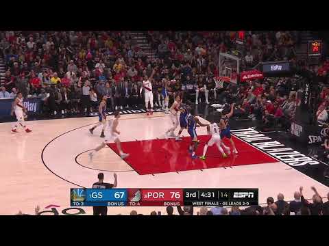Jordan Bell All Game Actions 05/18/19 Warriors vs Blazers Game 3 Highlights