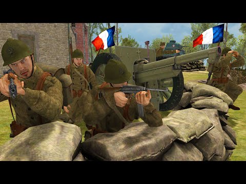 French Army Trench Defense VS GERMAN BLITZKRIEG! - Call to Arms: Gates of Hell WW2 Mod