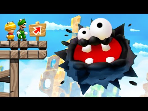 New Super Luigi U Co-Op Walkthrough - World 6 - Rock-Candy Mines (2 Player)