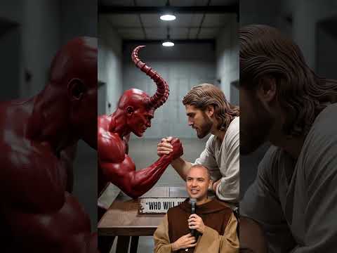 👉 Jesus vs Diabo no Braço de Ferro! Quem Vence? #shorts