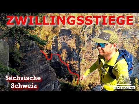 Die Zwillingsstiege - Luftiger Klettersteig in den Affensteinen - Sächsische Schweiz