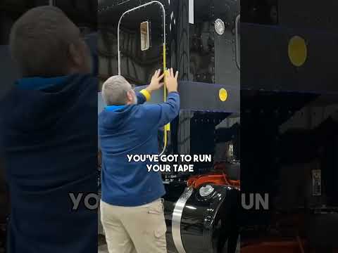 How we paint custom stripes! #custom #painting #stripes  #peterbilt #cummins