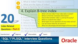 Oracle Interview Question - oracle index related questions - BTREE index in oracle