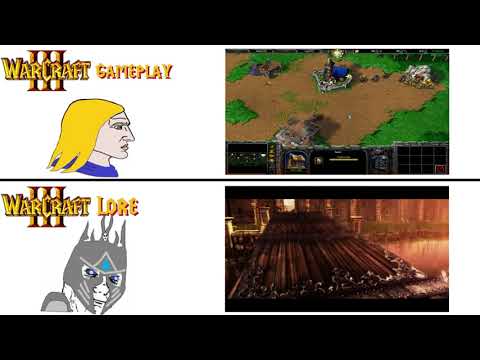 Warcraft 3 Gameplay vs Lore (Gotye - WokeUpLikeThis meme)