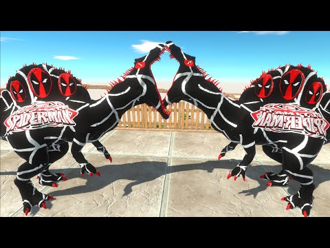 SPIDERMAN SPINOSAURUS DEATH CLIMB RUN - Animal Revolt Battle Simulator