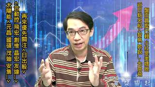 【掌聲響起】#賴昇楷 1215 - 盤面賣壓如期頗輕，先前點名股《智易、飛宏…》率先大漲或亮燈，再來看好日出股《創惟、晶宏…》 (圖)