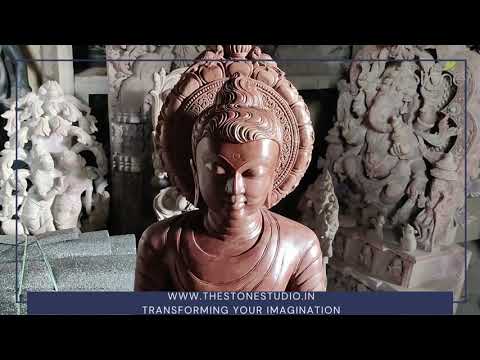 Handmade traditional stone buddha statue, size/dimension: 2f...