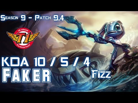 SKT Faker FIZZ vs YASUO Mid - Patch 9.4 KR Ranked