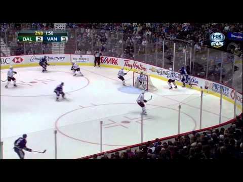Cody Eakin goal Feb 15 2013 Dallas Stars vs Vancouver Canucks NHL Hockey