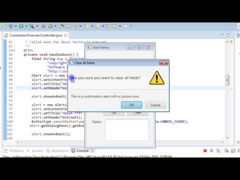 JavaFX Alert information box demo