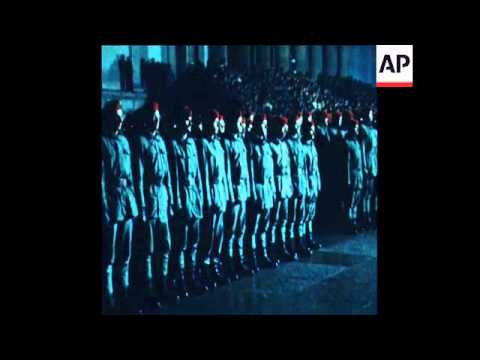 UNUSED 9/11/80 STRAUSS AT THE 25TH ANNIVERSAY OF BUNDESWEHR PARADE IN MUNICH