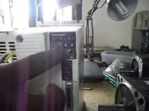 Panasonic MSMD302P1G servo motor test run video