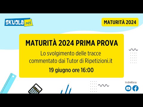 Prima Prova Maturità 2024: tracce e soluzioni corrette in diretta