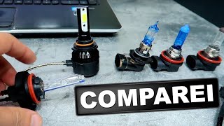 QUAL ILUMINA MAIS   LED vs XENON vs HALÓGENA DE QUALIDADE vs PARALELA