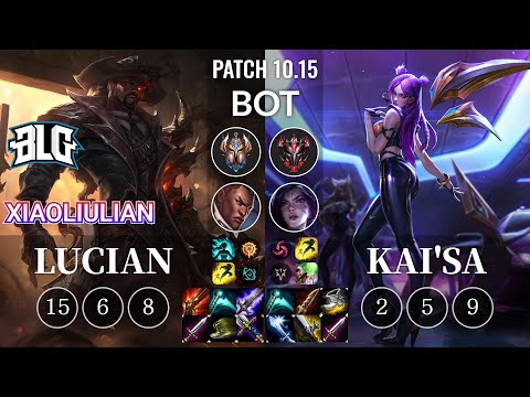 BLG xiaoliulian Lucian vs Kai'Sa Bot - KR Patch 10.15