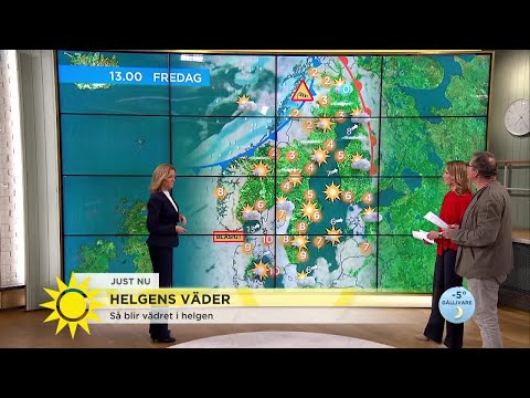Så blir helgvädret – plusgrader i nästan hela landet - Nyhetsmorgon (TV4)