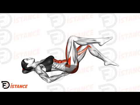 Exercice Touch toes en position allongée