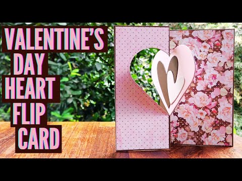 Tarjeta de San Valentín con forma de corazón | Tarjeta colgante | Tutorial de manualidades de papel