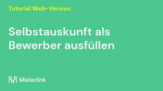 Selbstauskunft als Bewerber ausfüllen