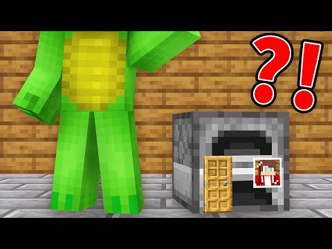 Insane! JJ Builds a House in Mikey's Furnace in Minecraft!
