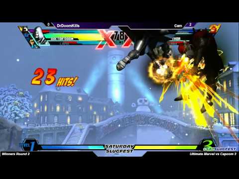 Saturday Slugfest V - UMvC3 W2 - DrDoomKills vs Cam
