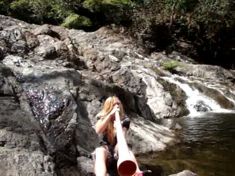 Didjeridoing Montezuma Waterfalls