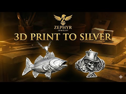 Resin 3D Print to Solid Silver | Vacuum Casting Full Process