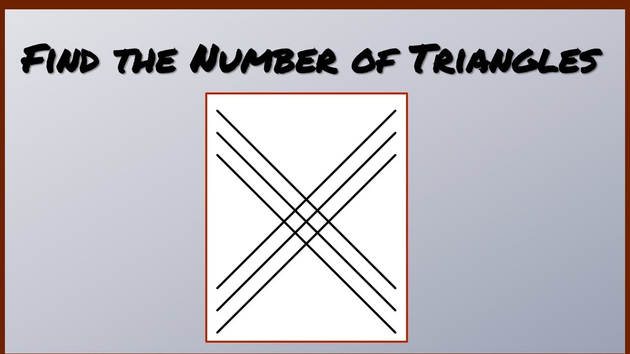 Easy Logic Puzzle - Count The Number Of Triangles In This Shape - Combinatorics Math Puzzles