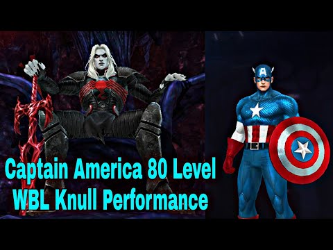 80 Level Captain America New Uniform Review And WBL Knull Clear - Marvel Future Fight