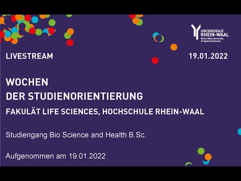 Vorstellung Studiengang Bio Science and Health B.Sc.