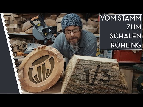 Vom Stamm zum Schalenrohling || Grünholz drechseln