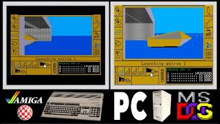 A500 vs PC MS-DOS : CARRIER COMMAND (Side by side comparison)