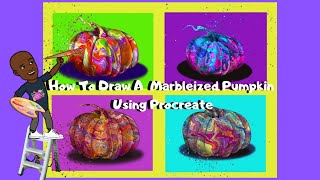 DRAW A MARBLEIZED PUMPKIN WITH PROCREATE ON IPAD PRO#procreate #procreatetutorial #procreatebeginner