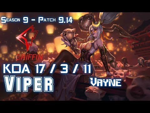 GRF Viper VAYNE vs EZREAL ADC - Patch 9.14 KR Ranked