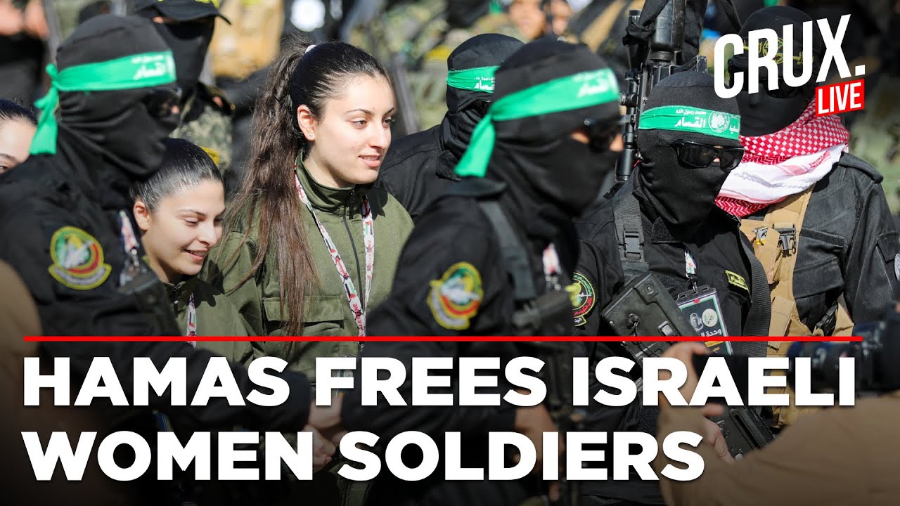 Gaza Ceasefire Live News | Hamas Releases Four Female Israeli Soldiers As Part Of Deal | Israel Gaza